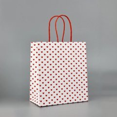 Пакет бумажный с ручками "Красный горошек" 16х8х18 см 10444778