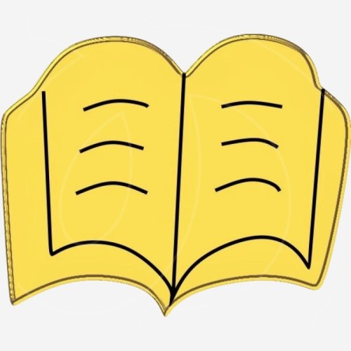 Топпер декоративный "Книга" Золото 4х3 см ТСК383