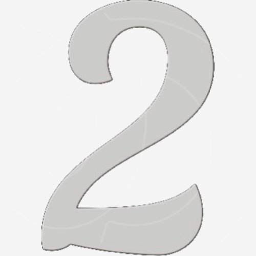 Топпер декоративный акриловый "Цифра 2 боковая" Серебро 5 см ТСК361.2	