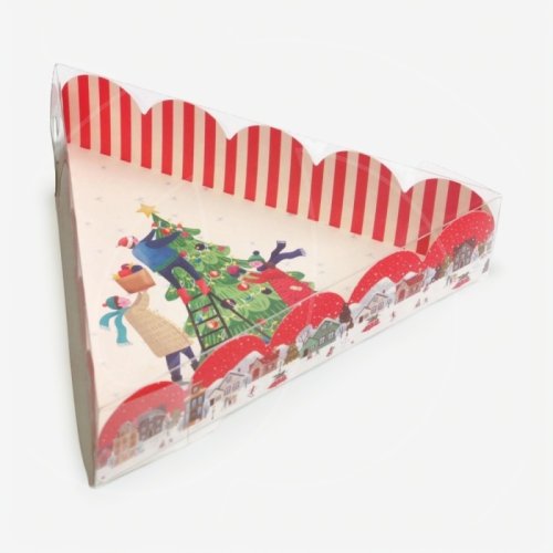 Коробка для сладостей с прозрачной крышкой "Новогодние приключения" 18х18х4 см 6930856