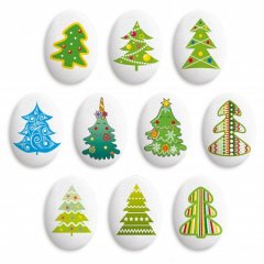 Медальоны Елочки 10 шт tp78289