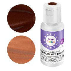 Краситель пищевой гелевый водорастворимый GLEB (CAKE) COLORS 104 Chocolate Brown 20 г CC104CB