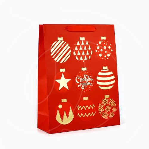 Пакет бумажный "С Новым годом" 31х40х11,5 см 10494631