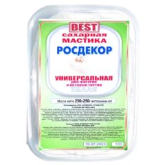 Мастика кондитерская ванильная универсальная BEST РОСДЕКОР "Белая" 250 г 