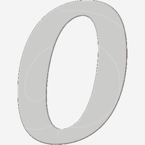 Топпер декоративный акриловый "Цифра 0 боковая" Серебро 5 см ТСК361.0	