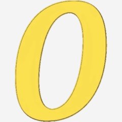 Топпер декоративный акриловый "Цифра 0 боковая" Золото 5 см ТСК360.0	