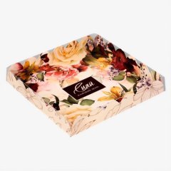 Коробка для сладостей с прозрачной крышкой "Сияй" 18х18х3 см 10702751