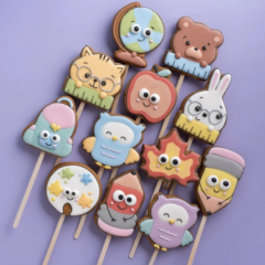 Пряник имбирный на палочке "Снова в школу" БП-00000951	