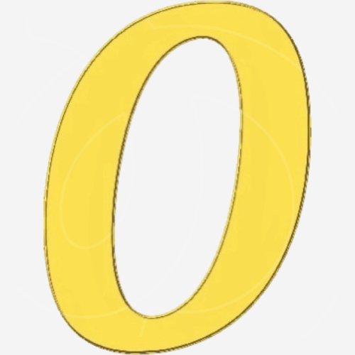 Топпер декоративный акриловый "Цифра 0 боковая" Золото 5 см ТСК360.0	