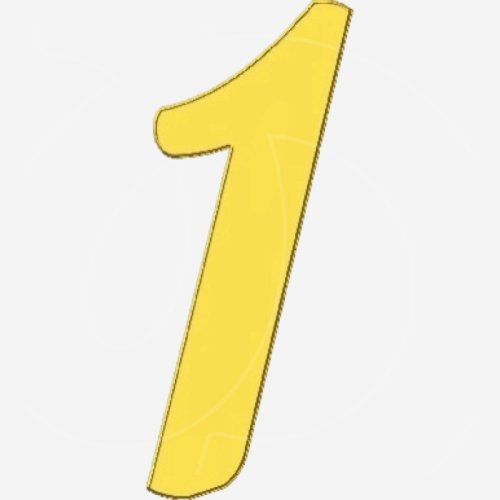 Топпер декоративный акриловый "Цифра 1 боковая" Золото 5 см ТСК360.1	