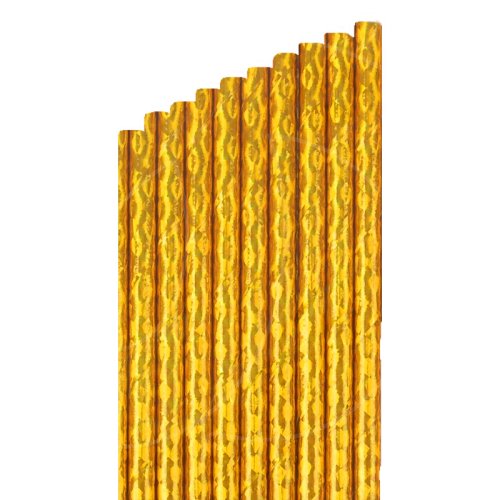 Бумажные трубочки "Голографические Жёлтые" 25 шт 2848811