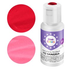 Краситель пищевой гелевый водорастворимый GLEB (CAKE) COLORS 152 Sangria 20 г CC152S