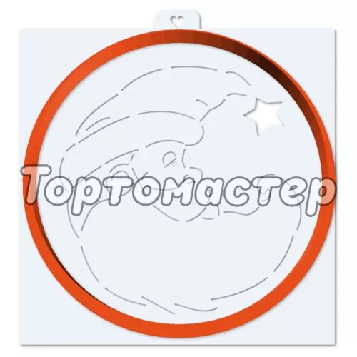 Вырубка пластиковая и трафарет Санта LC-00012387-9856