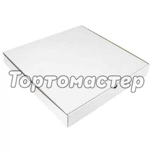 Коробка для сладостей белая 38х38х5 см 555564