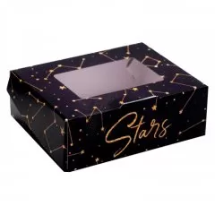 Коробка для сладостей с окном "Stars" 10х8х3,5 см 4747411