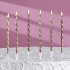 Свечи декоративные Шампань 14 см 6 шт 7597561