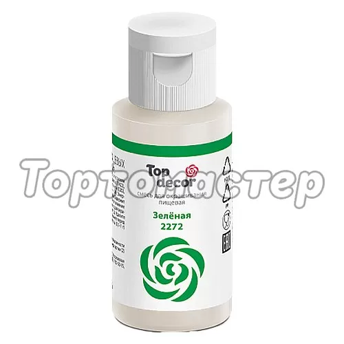 Краситель пищевой гелевый водорастворимый Top Decor Зелёный 30 г tp83405