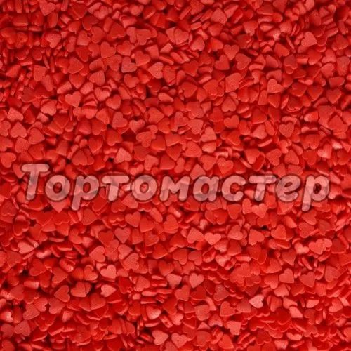 Посыпка кондитерская сердечки мини "Красные" 50 г tp16069