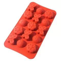 Форма силиконовая Silico "Бабочки, цветы, божьи коровки" SA2107
