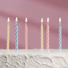 Свечи декоративные незадуваемые Разноцветные 6 см 10 шт 1670217, 1722210, 5167325       	