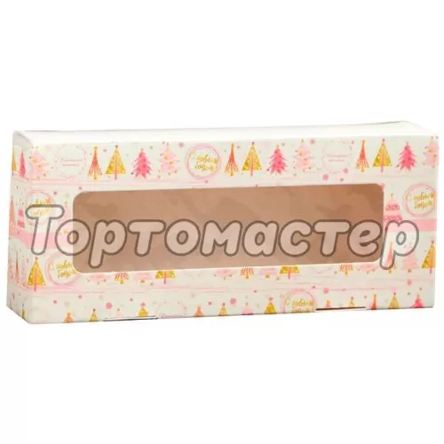 Коробка для сладостей с окном "С Новым Годом!" 17х7х4 см 7189208