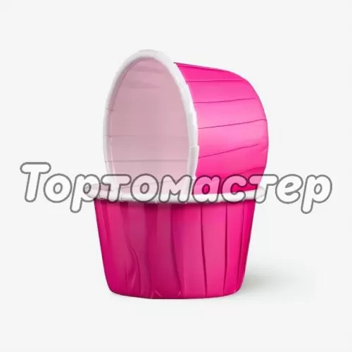 Капсула бумажная с подворотом Фуксия D38 H30 100 шт 850065, б-9