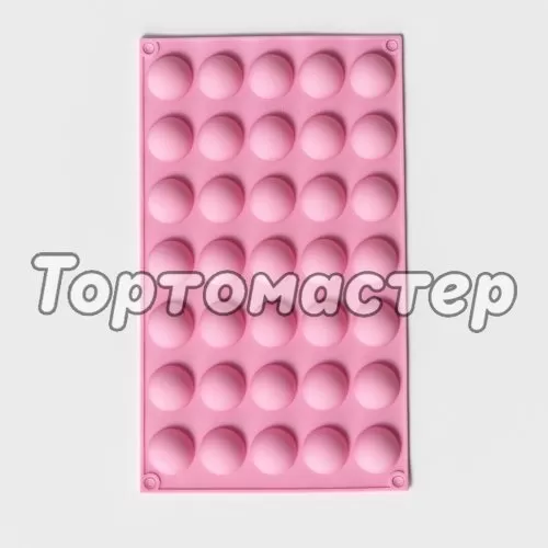 Форма силиконовая "Полусферы" 2,7 см 35 шт 3624964, СФ-206