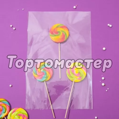 Пакетик прозрачный для сладостей 12х25 см 100 шт Пак-2