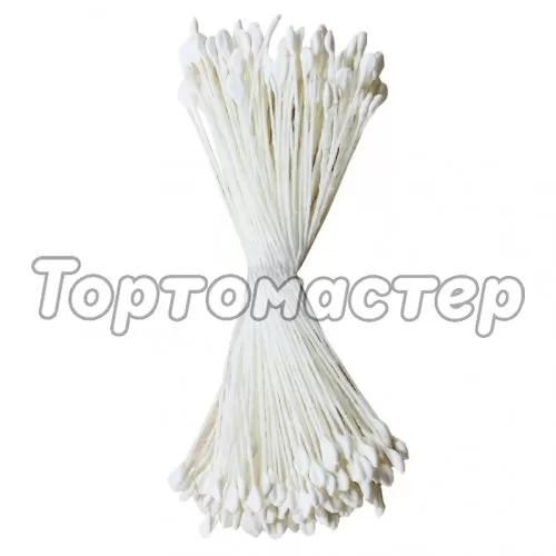 Тычинки для цветов длинные Белые 280 шт 